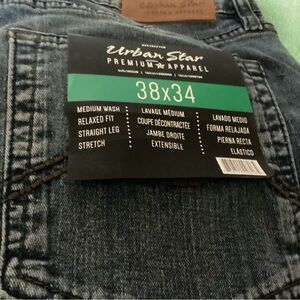 Men’s urban star jeans, stretch, 38x34, nwt